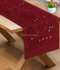 Bohemian Cotton Table Runner Embroidered Mirror Geometrical Small Tablecloth