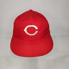 Vintage 80s Plain Logo Cincinnati Reds Mesh Snapback Hat MLB Baseball