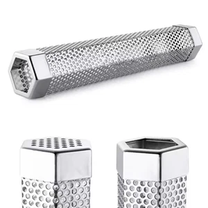Smoking box stainless steel smoker box BBQ for gas grill charcoal grills meat sm - Picture 1 of 6