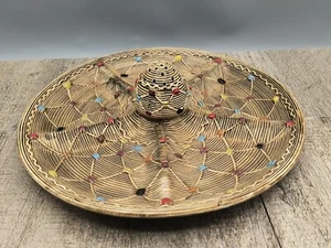 Southwestern Appetizer Divider Plate Sombrero Serving Toothpick Holder #53/662 - Picture 1 of 10