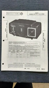 Sams Photofacts Folder Radio Schematics Repair Zenith Model Z515, W, Y (Ch.5Z06) - Picture 1 of 1