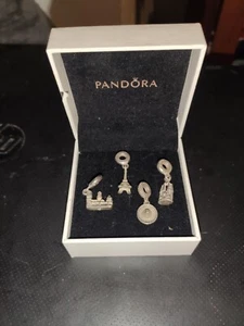 Genuine Pandora Charm Barcelona Mexico Paris Prague Box Silver Dangle ALE 925 - Picture 1 of 13
