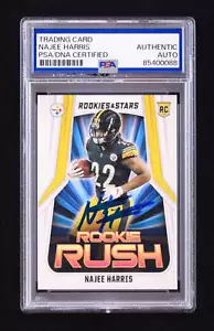 Najee Harris Signed 2021 Rookies and Stars Rookie Rush #12 RC (PSA) - Rookie Car - Picture 1 of 2