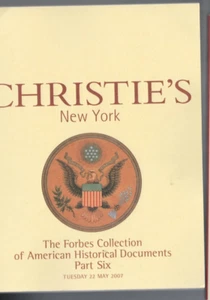 CHRISTIES NEW YORK CATALOGUE , THE FORBES COLLECTION pt 6 , MAY 2007 - Foto 1 di 1