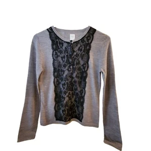 Cárdigan Suéter Gris Granate Hill Manga Larga Lana Merino Botón Frontal Talla XS - Imagen 1 de 9