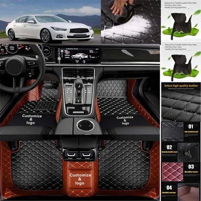 For Infiniti Q50 Car Floor Mats Luxury Waterproof Liners Carpets Cargo Custom Foto 1 de 4