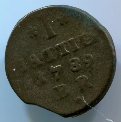 1789 Lippe Detmold Leopold 1 Mattier Coin Thaler BR 15mm KM#210 N#415826 - Image 1 of 2