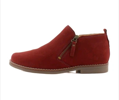 Hush Puppies Mazin Cayto Brick Red Suede Ankle Booties, Size 7.5 Wide - Image 1 of 4