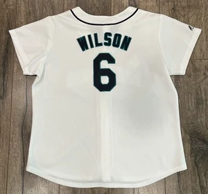 Seattle Mariners Dan Wilson #6 White Stitched Majestic Women's XL Jersey MLB - Picture 1 of 7