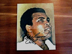 MUHAMMAD ALI CASSIUS CLAY BOXING HOF SIGNED AUTO VINTAGE COLOR PHOTO JSA LOA - Picture 1 of 3