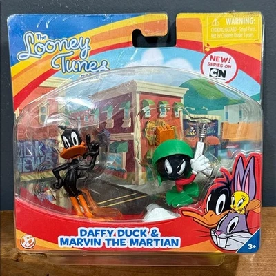 The Looney Tunes Show Daffy Duck & Marvin The Martian sealed figure cartoons NIB - Image 1 of 4