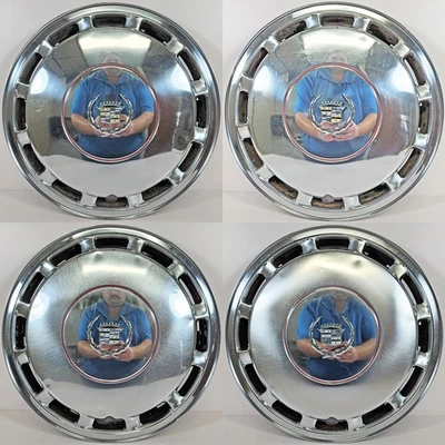 Cadillac Deville # 2053 1989-1990 15" tapacubos cromados cubiertas de rueda 25530856 juego/4 Foto 1 de 4