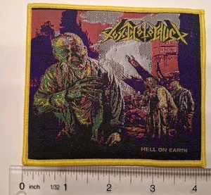 Toxic Holocaust Hell On Earth Yellow Border Woven Patch - Picture 1 of 1