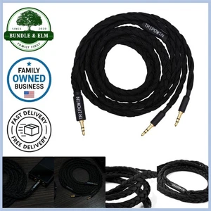 Stereo Headphone Cable 1.5m OFC Braided Dual 3.5mm Connector for HiFi Headphones - Foto 1 di 9
