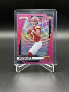 2024 Panini Prizm Jayden Daniels Pink Wave Prizm Rookie RC #347 Commanders - Bild 1 von 2