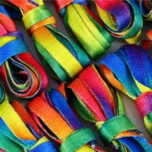 12 Paar Regenbogen Schnürsenkel 0,9 m Farbverlauf Bunt Shoe Laces Flach Schnürsenkel US - Bild 1 von 8
