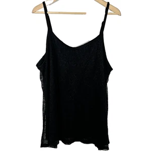 Torrid Lace Super Soft V-Neck Swing Cami Tank Top Size 2x Black Witchy Goth - Picture 1 of 9