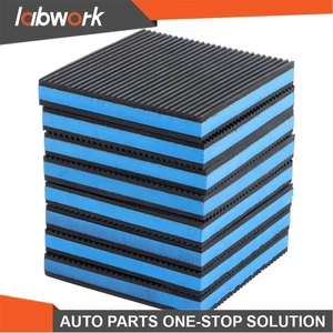 Labwork 8 Pack 6"x6"x7/8" Anti Vibration Pads with Ribbed Rubber & EVA Core - Picture 1 of 24