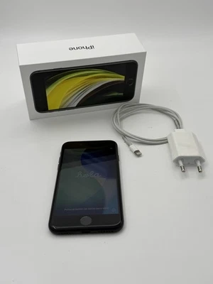 iPhone SE 2 64 GB Schwarz – mit OVP, Ladegerät und Hülle, Zubehörpaket   - Bild 1 von 4