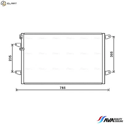 CONDENSER AIR CONDITIONING VN5379 FOR VW BKL/BRK/AYT 3.2L CEXB/CARA/CEXA 3.0L - Image 1 of 4