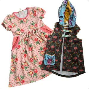 Matilda Jane Girl sz 8 sleevless floral dress and vest. - Picture 1 of 11