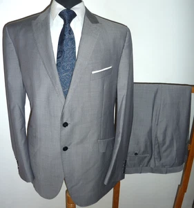 Marks & Spencer Autograph Silver Grey Wool Suit 46 R Jacket Trousers W 40 L 31 - Picture 1 of 10