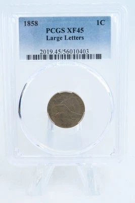 1858-P PCGS XF45 Large Letters Flying Eagle Cent Business Strike 1C - Image 1 of 2