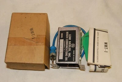  Transformador coincidente de entrada/salida de línea Bogen WMT-1 NUEVO EN CAJA Foto 1 de 3