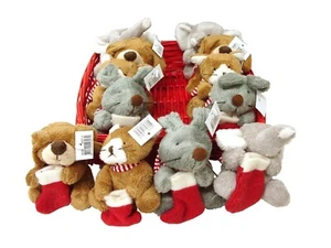 (00395) PELUCHE PEQUEÑO PERRO GATO OSITO ELEFANTE NAVIDAD BOTA PAPA NOEL VARIADO - Picture 1 of 5