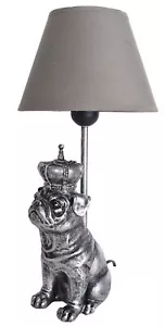 Dog Figurine Lamp Table Light Decorative Lamp Table Lamp Pug Statue 40Cm - Picture 1 of 5