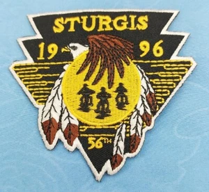 PARCHE PLUMAS DE ÁGUILA STURGIS 1996 SEMANA BICICLETA TOTALMENTE NUEVO - Imagen 1 de 3