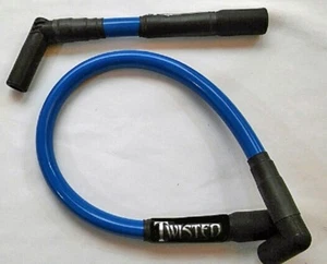 TWISTED 12mm SPARK PLUG WIRES HARLEY DYNA FXD SUPER GLIDE LOW RIDER WIDE GLIDE  - Picture 1 of 3