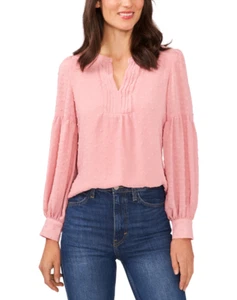 Blusa CeCe Swiss Dot manga roseta talla XS 3968 - Imagen 1 de 1