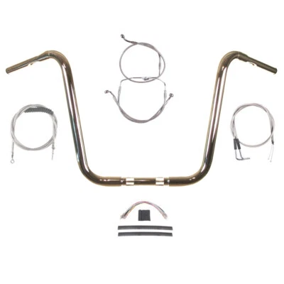 1 1/4" Chrome 16" Ape Hanger Handlebar Kit 1996-2006 Harley Road Glide King - Image 1 of 2
