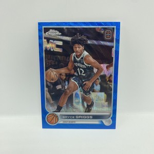 2023 Topps Chrome OTE No.62 Bryce Griggs 40/99 Blue Wave Basketball Trading Card