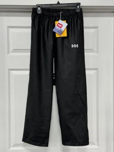 HELLY HANSEN ' JR MOSS RAIN PANT ' YOUTH ' BLACK ' REGULAR FIT - SIZE 152/12 - Picture 1 of 6