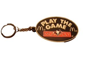 Vintage Key Chain  Advertising Fob McDonalds Restaurant Monopoly Game Keyring - Picture 1 of 7