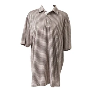 Men’s Large Polo Shirt Oxford Golf Multicolor Striped Short Sleeve Athletic - Picture 1 of 10
