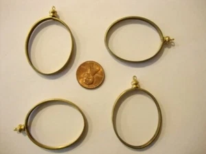 3 BORDES RANURADOS DE LATÓN DE COLECCIÓN 40x30mm. CONFIGURACIÓN COLGANTE SUPERIOR DE TORNILLO OVALADO 1907 - Imagen 1 de 4