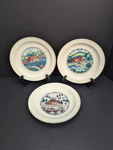 Vintage Studio Nova Seasons Plates 8 1/2" Spring Summer Winter Bread Plate Lot o - Picture 1 of 13
