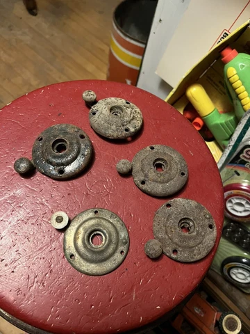 Antique old Used Victorian Cast Iron Metal Slide Lock Knob Door Hardware Lot USA Cover