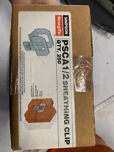 Simpson 1/2" Sheathing Clips Unopened Box Qty 250 - Picture 1 of 1