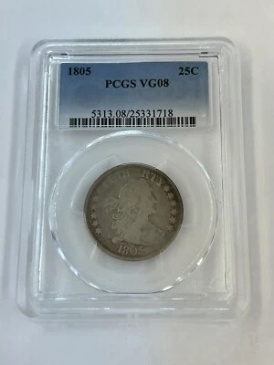 1805 25c PCGS VG08 - Image 1 of 2
