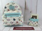 Loungefly Disney Princess Companion Floral Backpack & Cardholder ~ NWT
