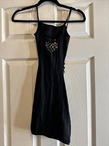 Black Stretchy Club Dress Cutout Back Size XS/S - Imagen 1 de 8