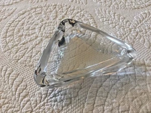 Kosta Boda 4 1/4" Triangular Crystal Ashtray - Picture 1 of 4