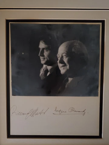 Double Autograph With Photo - Eugene Ormandy And Riccardo Muti Cover