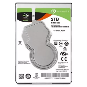 NEW 2TB FireCuda 2.5" MAY2025-SEAGATE-WARRANTY SSHD SSD+HDD Hard Drive 8GB-Cache - Picture 1 of 10