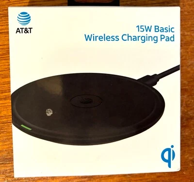 AT&T 15W Fast Charge Wireless Charging Pad Black - Image 1 of 2