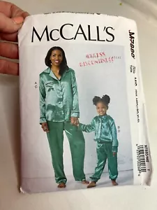 Uncut McCalls Misses S-XL Long Sleeve Front Button Pajama Top Pants Pattern 7880 - Picture 1 of 2